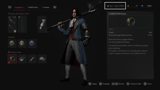 Lies of P, Beginner's Guide, Status screen