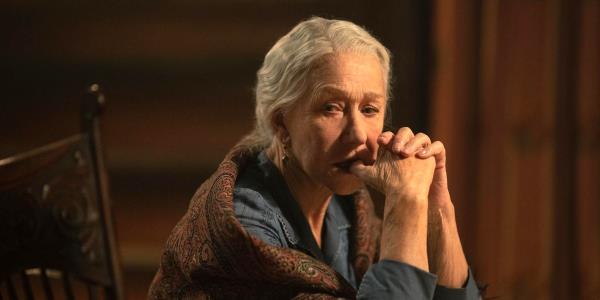 Helen Mirren as Cara Dutton biting her thumb in 1923 season 1 episode 7