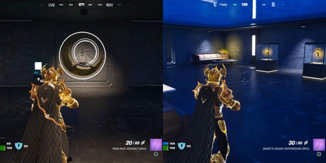 In front of the unopened Vault and inside the Vault at relentless Retreat in C4S4 Fortnite