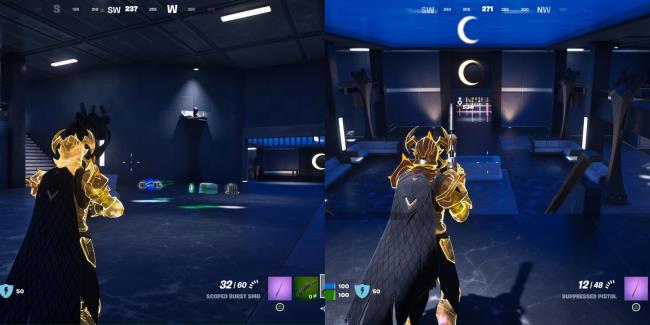 The Antechamber and Vault Room at Relentless Retreat in C4S4 Fortnite